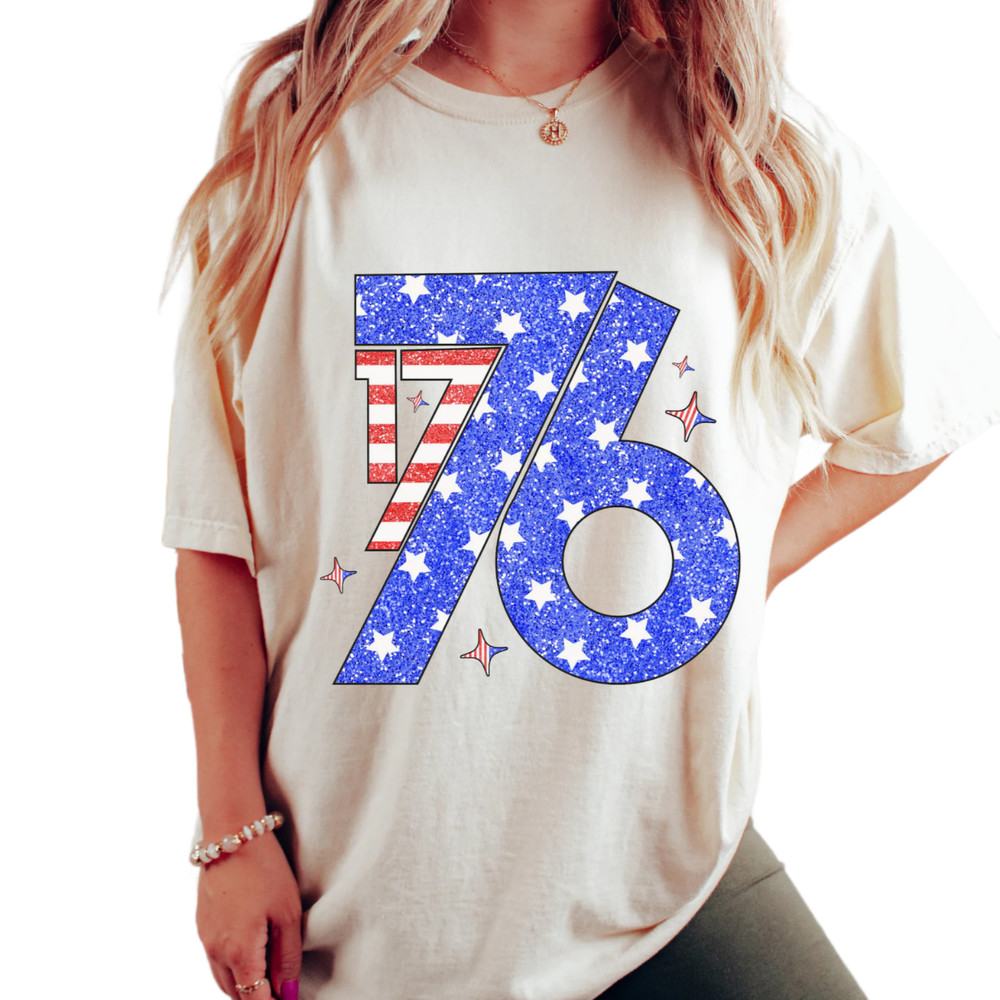 1776 America 4th of July Shirt, 1776 Shirt, Glitter 4th of July Shirt, America Shirt, USA Tee, Fourth of July Shirt