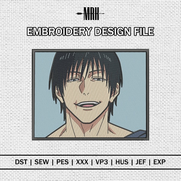 Tojiro Pattern Toji Fushiguro Jujutsu Kaisen – Anime Embroidery Design | Inspire Uplift