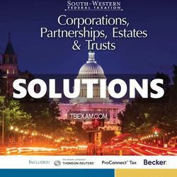 Solutions Manual for South Western Federal Taxation 2023 Corporations Partnerships Estates and Trusts 46th Edition Raabe