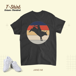 vintage retro bull rider cowboy 23 unisex standard t-shirt