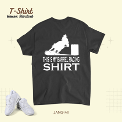 western rodeo cowgirl serape sunset horse barrel racing 6 unisex standard t-shirt