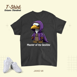 wise one nostrich purple ostrich master of my destiny unisex standard t-shirt