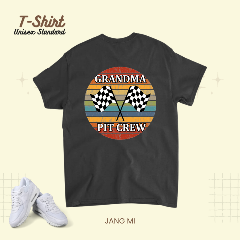 Womens Race Car Checkered Flag Grandma Pit Crew Vintage Style Retro.png