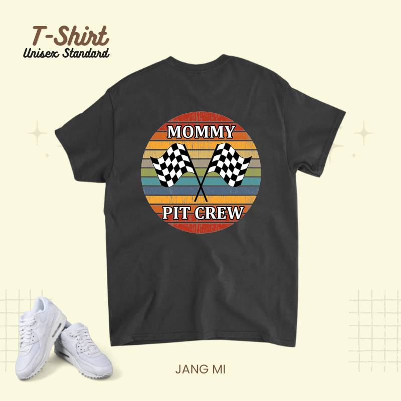 Womens Race Car Checkered Flags Mommy Pit Crew Vintage Retro Circle.png