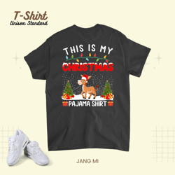 xmas holiday party this is my donkey christmas pajama unisex standard t-shirt