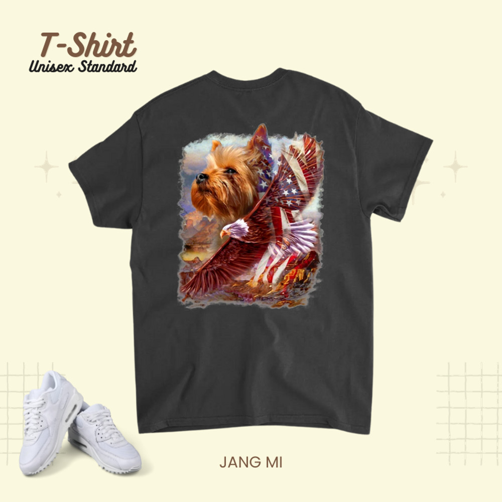 Yorkshire Terrier American Flag 4th July Independence Eagle.png