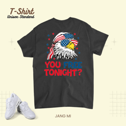 you free tonight eagle american flag 4th of july women men unisex standard t-shirt