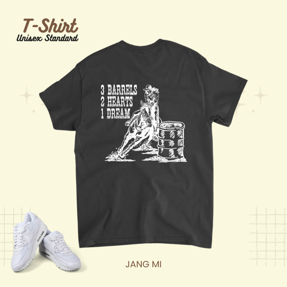 3 Barrels 2 Hearts 1 Dream 2Cowgirl Horse Barrel Racing.png