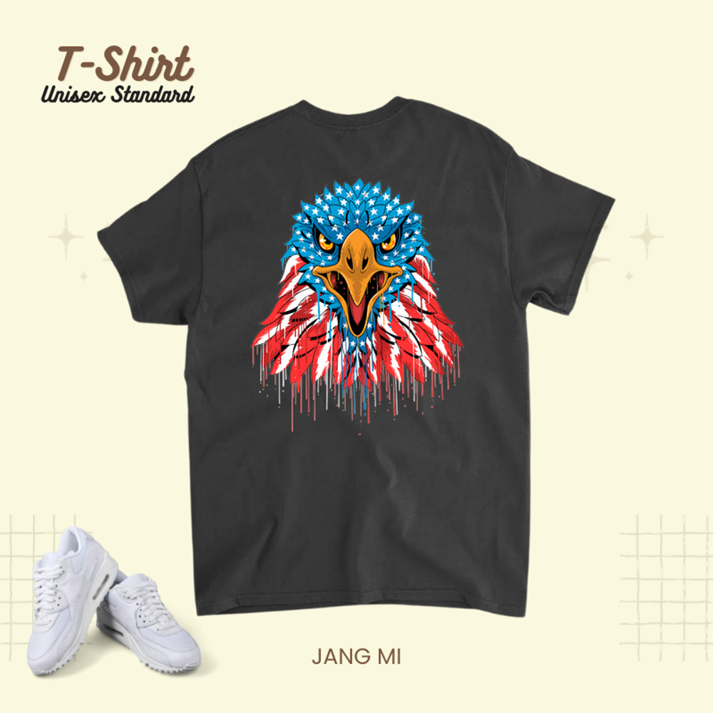 4th July Tshirt Eagle American Flag Graphic Plus Size.png