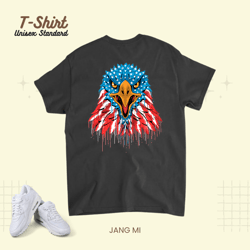 4th july tshirt eagle american flag graphic plus size unisex standard t-shirt