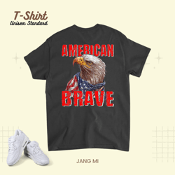 4th of July American Bald Eagle USA Flag Country Vintage Unisex Standard T-Shirt