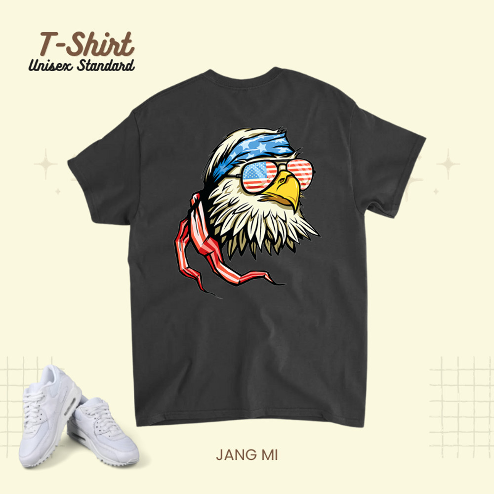 4th of July Bald Eagle American Flag USA Merica.png