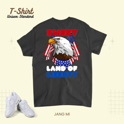 4th of july patriotic america 2usa american eagle patriot 225 unisex standard t-shirt