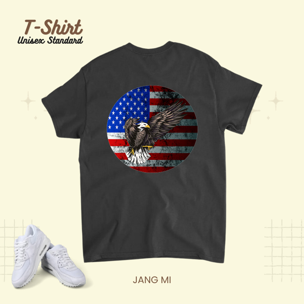 4th Of July Patriotic American Flag Freedom Fly High Eagle.png