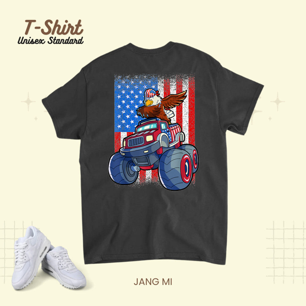 4th Of July Tshirt Dabbing Eagle Monster Truck American Flag.png