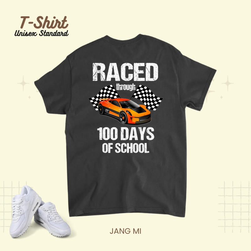 100 Days of School Racing Race Car Boys Teacher Student.png
