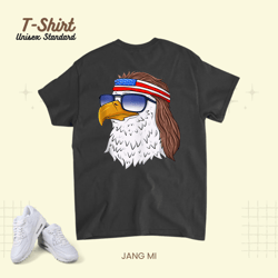 american bald eagle mullet 4th of july  usa patriotic (1), t-shirt, unisex standard t-shirt