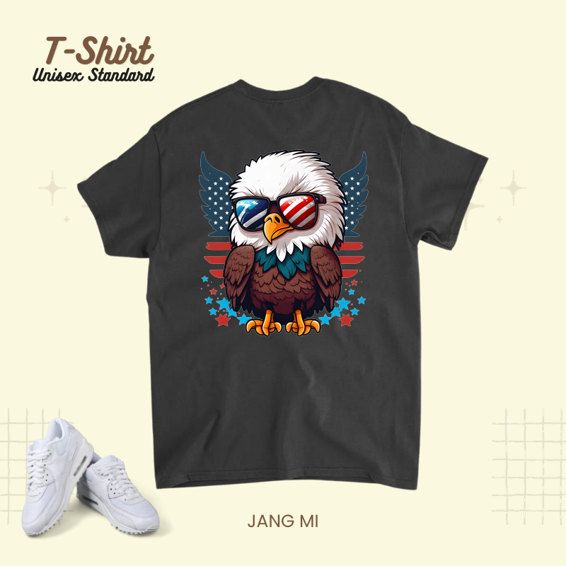 American Bald Eagle USA Flag Shirt 4th of July Eagle USA kid.png