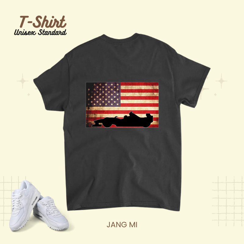 American USA Flag Indy Car Fan Lover Racecar Formula Race.png