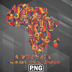 African PNG Faces VI African Art Painting PNG For Sublimation Print