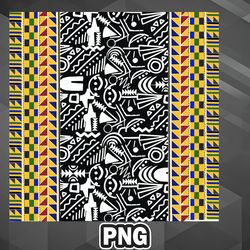 African PNG Black And White Kente Pattern PNG For Sublimation Print