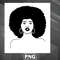 AFC1107231337118-African PNG Black And White Woman With Afro Illustration PNG For Sublimation Print.jpg