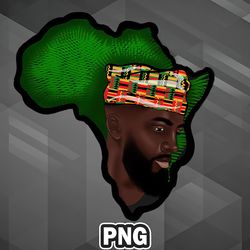 African PNG Africa Map African Man Melanin Excellence PNG For Sublimation Print