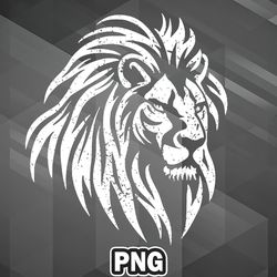 African PNG Minimalist Lion Head