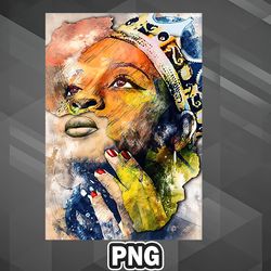 African PNG Black Girl African American Art PNG For Sublimation Print