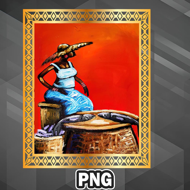 AFC110723133754-African PNG African Woman Selling Fish African Artwork PNG For Sublimation Print.jpg