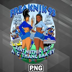 African PNG Freaknik 1993 G Thang Blue Colorway PNG For Sublimation Print
