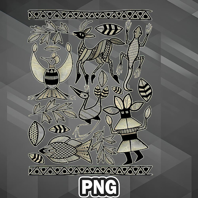 AFC110723133742-African PNG African Senufo Korhogo Tribal Ethnic Art PNG For Sublimation Print.jpg