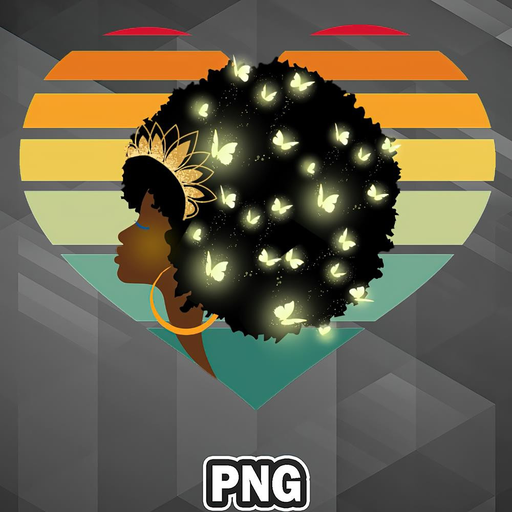 AFC1107231337427-African PNG Natural Hair With Butterflies Queen PNG For Sublimation Print.jpg