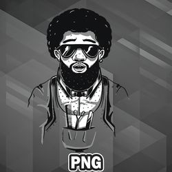 African PNG AFRO BARBER PNG For Sublimation Print