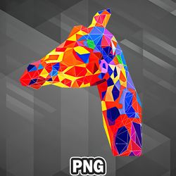 African PNG Giraffe Portrait PNG For Sublimation Print