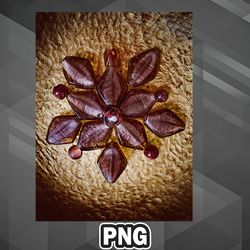 African PNG Gold Precious Glass Beads PNG For Sublimation Print