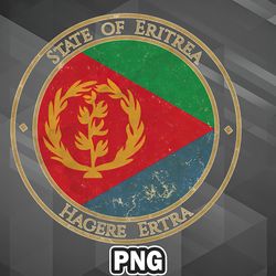 African PNG Vintage State of Eritrea Africa African Flag PNG For Sublimation Print