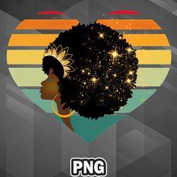 African PNG Gold Sparkle Magic Afro Queen PNG For Sublimation Print