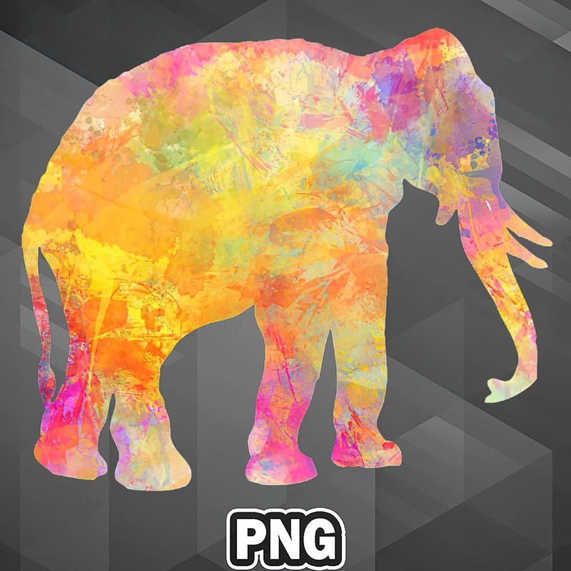 AFC1107231337446-African PNG Orange Elephant PNG For Sublimation Print.jpg