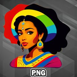 African PNG Gorgeous Egyptian Girl PNG For Sublimation Print