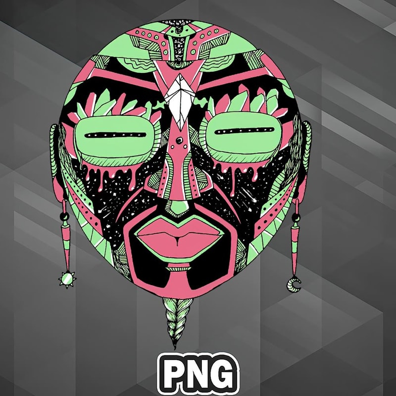 AFC1107231337457-African PNG Pink Mint African Mask 2 PNG For Sublimation Print.jpg