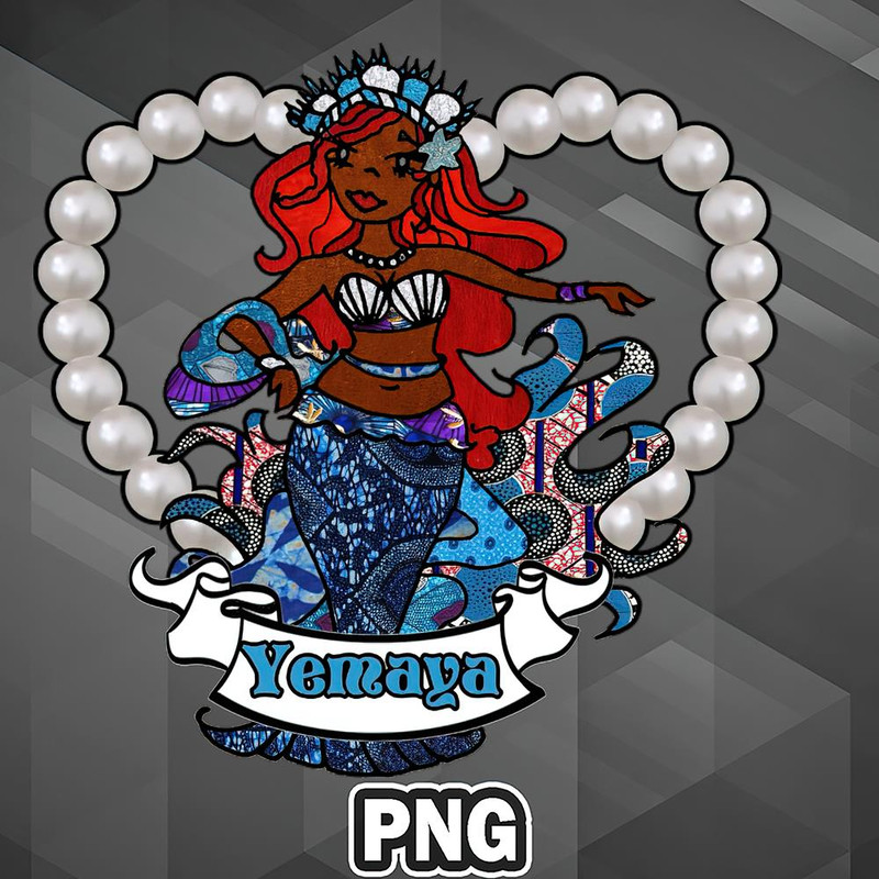 AFC1107231337625-African PNG Yemaya African Black Mermaid PNG For Sublimation Print.jpg