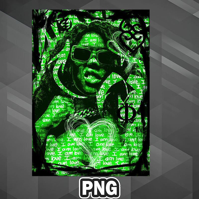 AFC1107231337307-African PNG I am Love Strong Black Woman Afro Neo Pop PNG For Sublimation Print.jpg