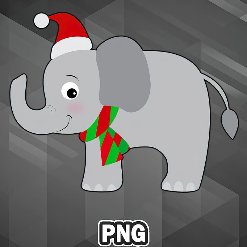 AFC1107231337206-African PNG Cute Christmas Elephant PNG For Sublimation Print.jpg
