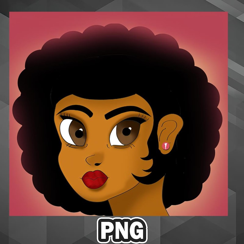 AFC1107231337207-African PNG Cute Girl Digital Artwork PNG For Sublimation Print.jpg