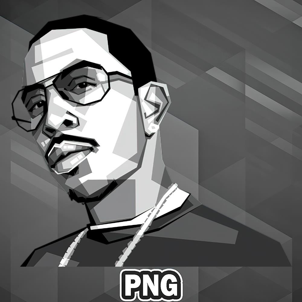 AFM110723133655-African PNG American Rapper Ludacris Black and White PNG For Sublimation Print.jpg