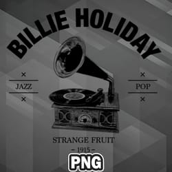 african png billie holiday record player logo png for sublimation print customized for craft