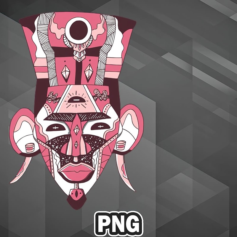 FRI1107231313729-African PNG Pink and White African Mask 6 PNG For Sublimation Print.jpg