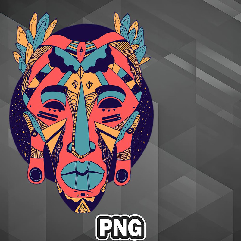 FRI1107231313763-African PNG Retro Triad African Mask 1 PNG For Sublimation Print.jpg