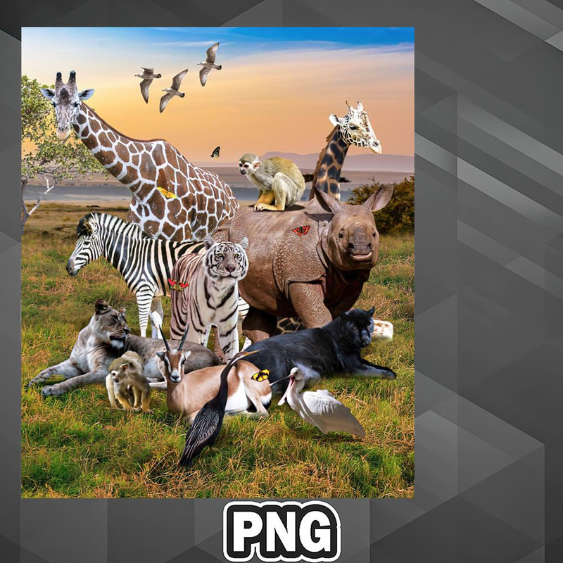FRI1107231313425-African PNG Desert African Animal Animals Group Scene PNG For Sublimation Print.jpg